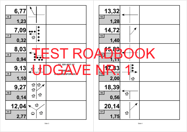 TEST ROADBOOK UDGAVE NR1